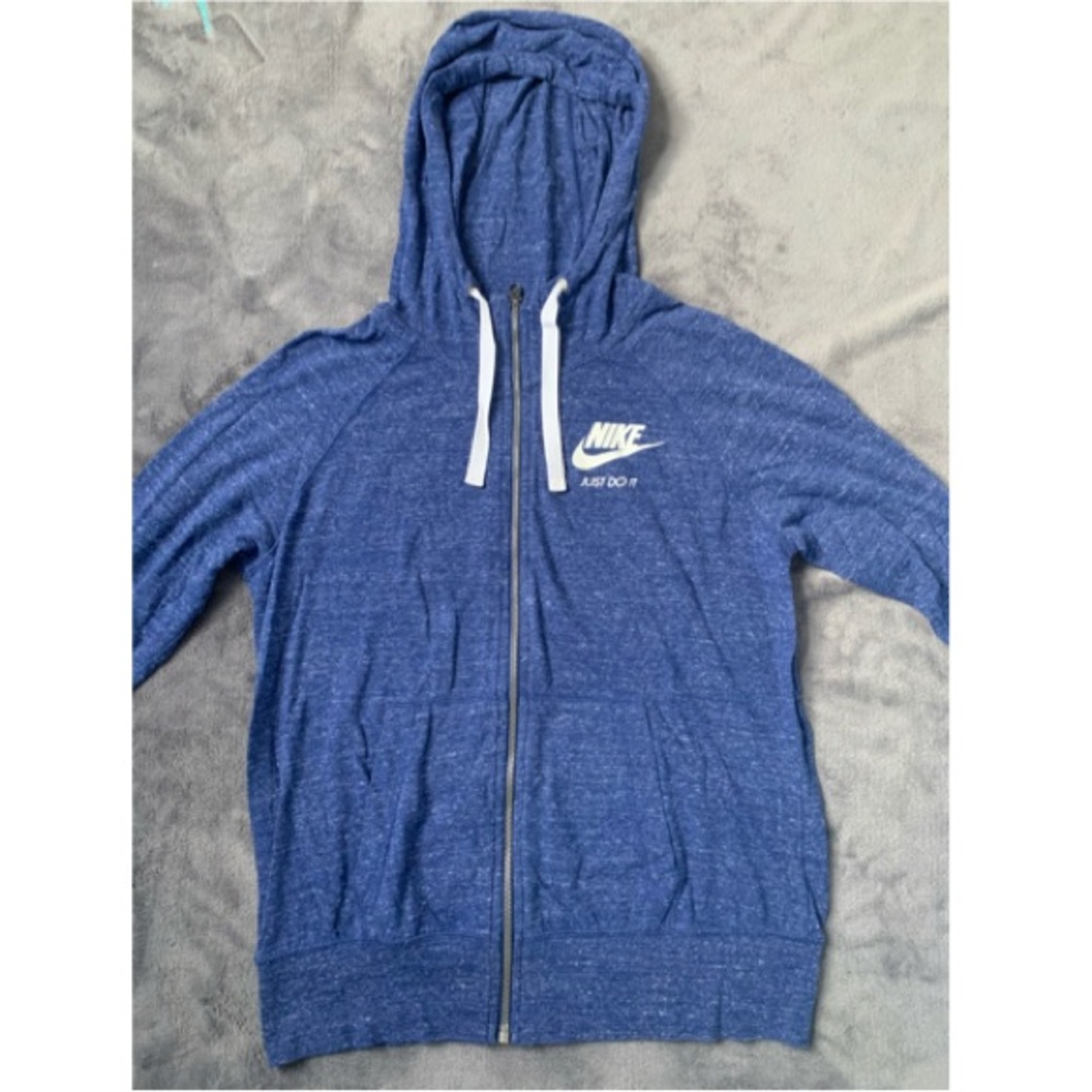 Blue Nike zip up sweatshirt